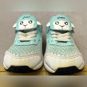 ASICS Toddler Sneakers Size 5 Sheep Design Hook Loop Kids Running Shoes Preowned
